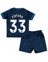 Chelsea Wesley Fofana #33 Venkovní dres pro děti 2023-24 Krátký Rukáv (+ trenýrky)